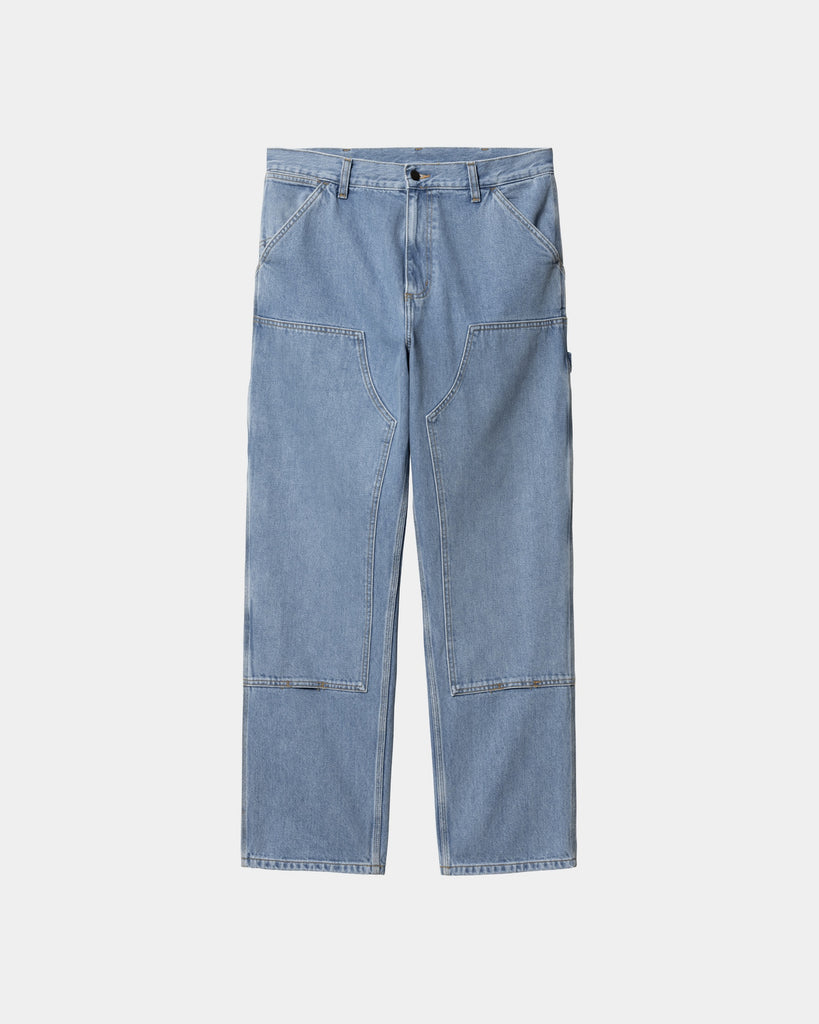 carhartt work in progress Carhartt WIP Double Knee Pant - Denim | Blue (stone bleached)