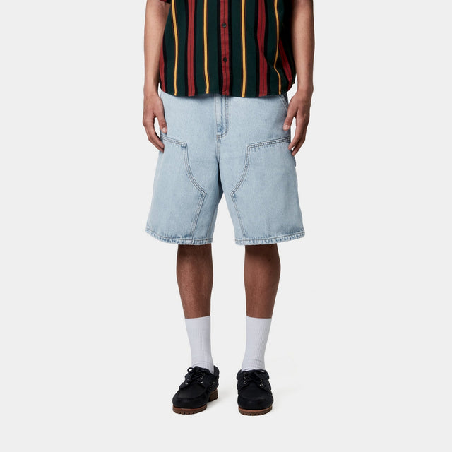 Carhartt Work In Progress Carhartt WIP Double Knee Short | Blue (heavy Stone Bleached)