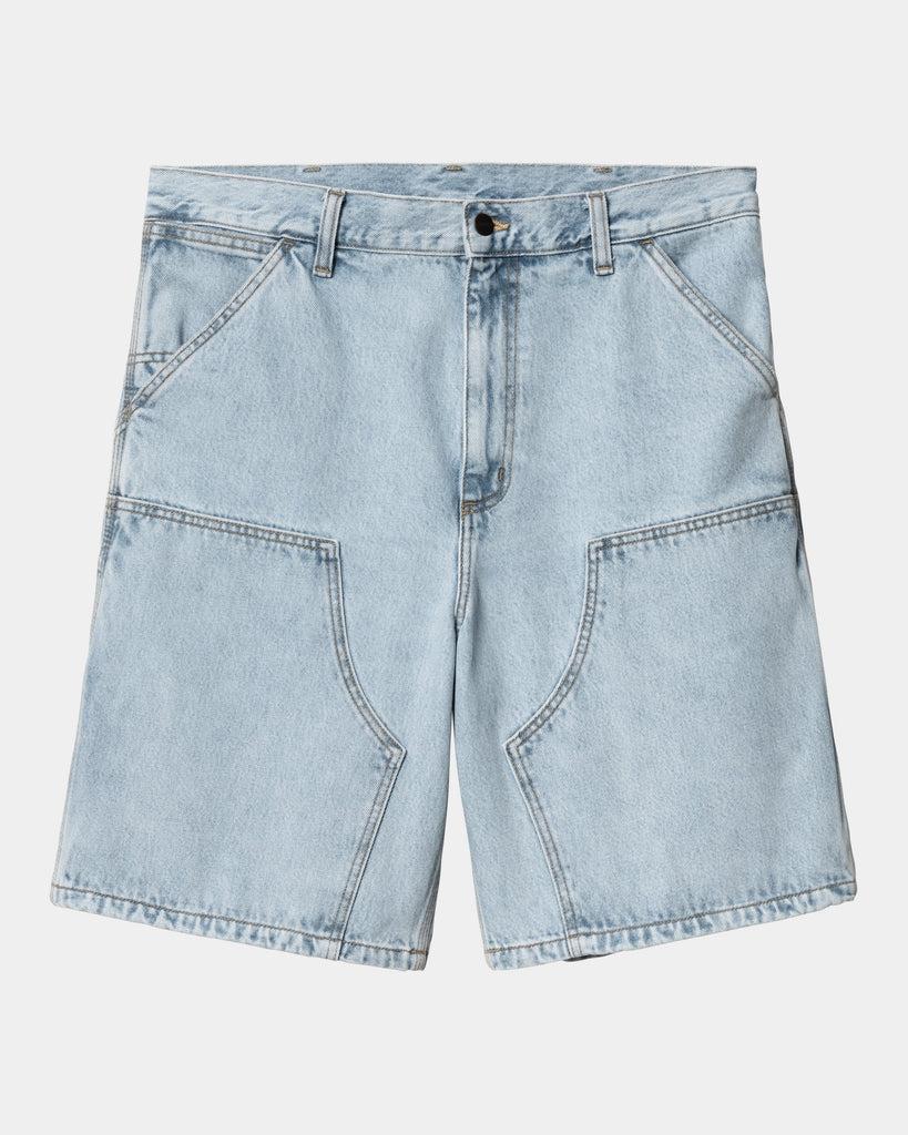 carhartt work in progress Carhartt WIP Double Knee Short | Blue (heavy stone bleached)