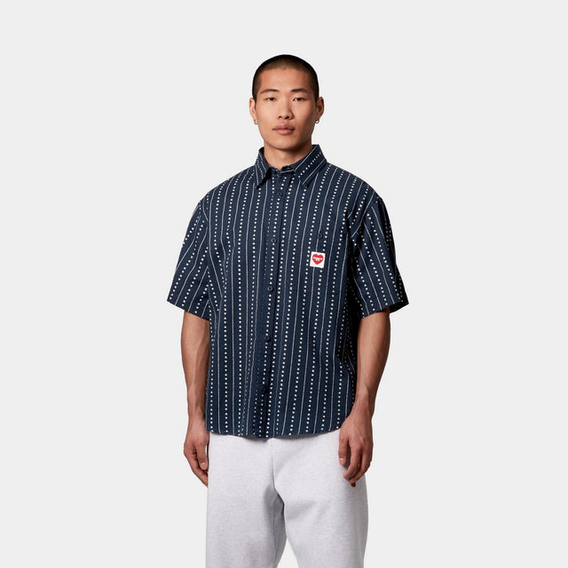 Carhartt Work In Progress Carhartt WIP Drewe Shirt | Ink / Natural Heart C Pinstripe