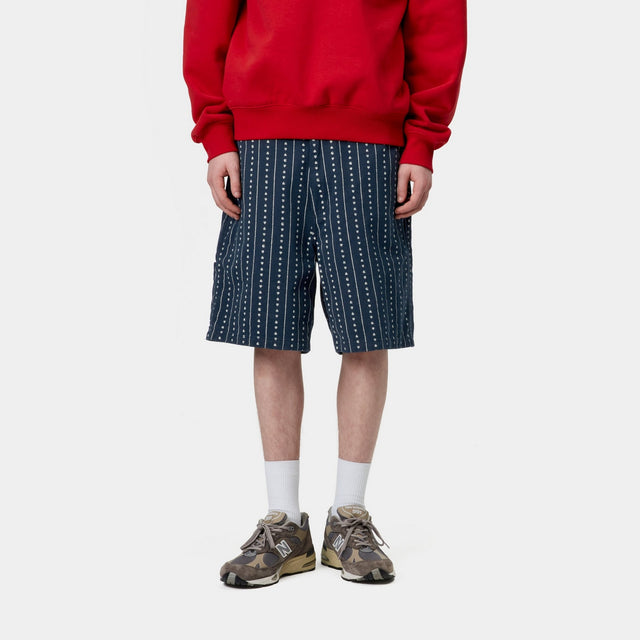 Carhartt Work In Progress Carhartt WIP Drewe Short | Ink / Natural Heart C Pinstripe
