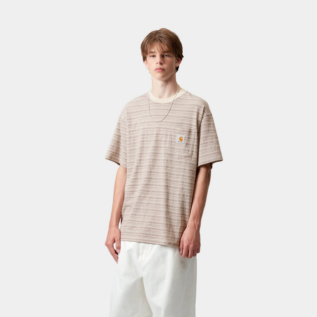 Carhartt Work In Progress Carhartt WIP Gellar Stripe Pocket T-Shirt | Wax