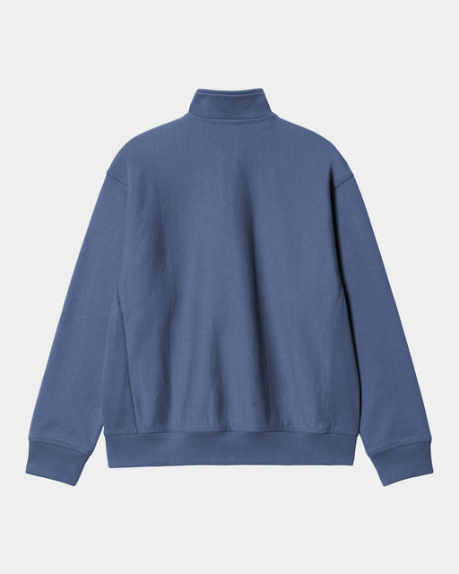 Carhartt Work In Progress Carhartt WIP Half Zip American Script Sweatshirt | Blue Iris