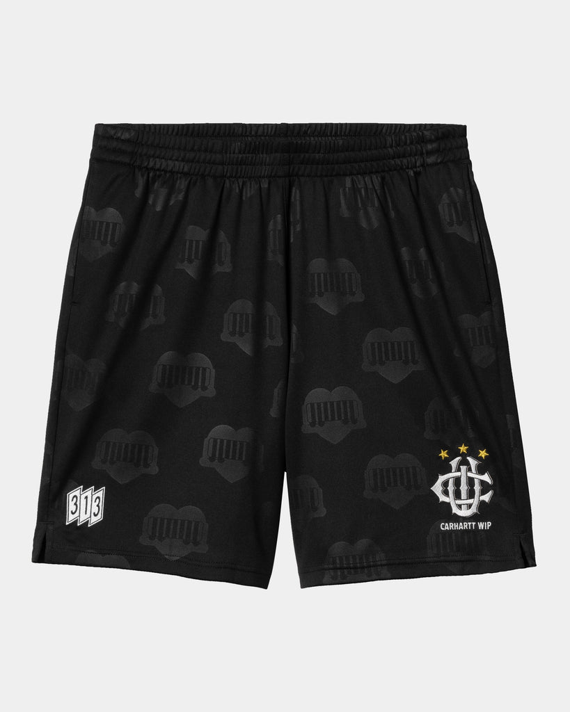 carhartt work in progress Carhartt WIP Hartt’s Football Short | Black Heart Train Jacquard