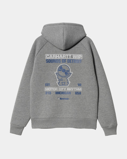 Carhartt Work In Progress Carhartt WIP Harttronix Car-Lux Hooded Jack | Dark Grey Heather / Grey