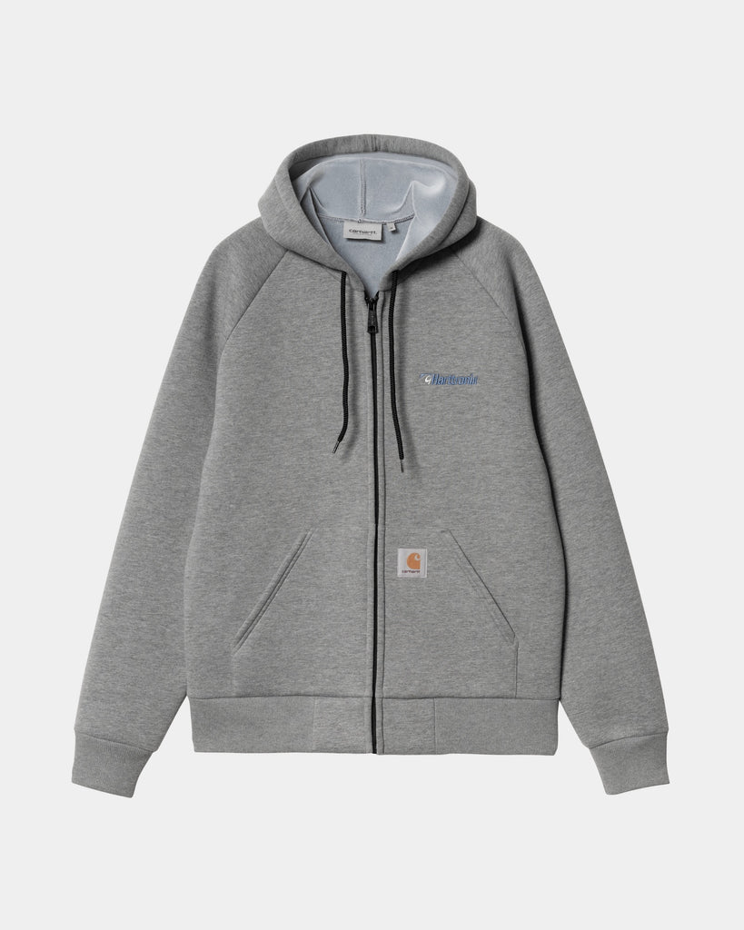 carhartt work in progress Carhartt WIP Harttronix Car-Lux Hooded Jack | Dark Grey Heather / Grey