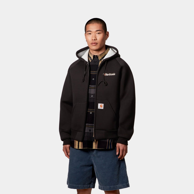 Carhartt Work In Progress Carhartt WIP Harttronix Car-Lux® Hooded Jacket | Black / Grey Heather