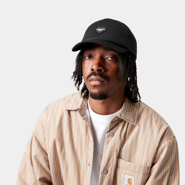 Carhartt Work In Progress Carhartt WIP Heart Patch Trucker Cap | Black