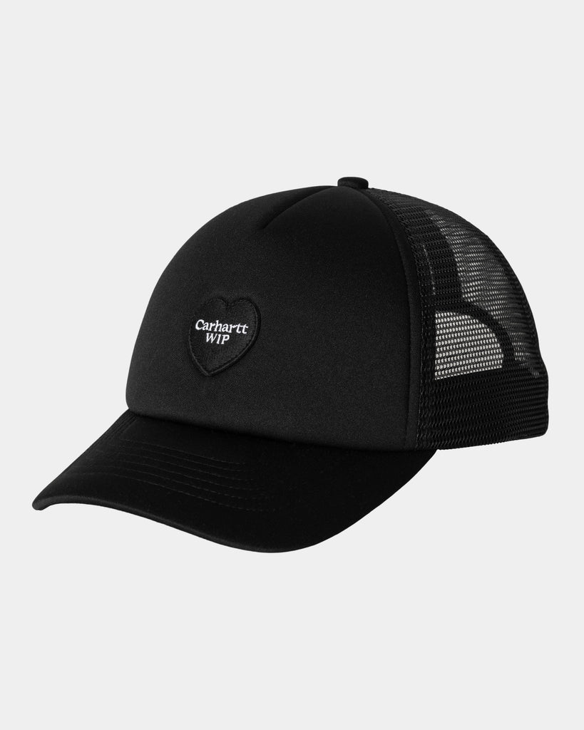 carhartt work in progress Carhartt WIP Heart Patch Trucker Cap | Black