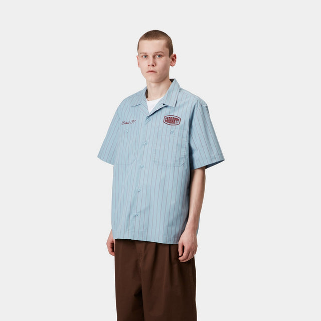 Carhartt Work In Progress Carhartt WIP Hendry Shirt | Frosted Blue / Mulberry Seaton Stripe