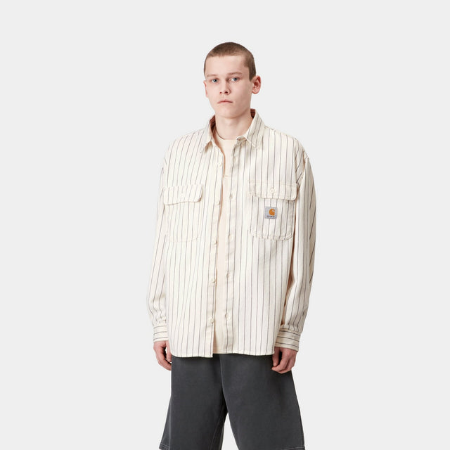 Carhartt Work In Progress Carhartt WIP Hendry Shirt Jacket | Wax / Dark Navy Seaton Stripe