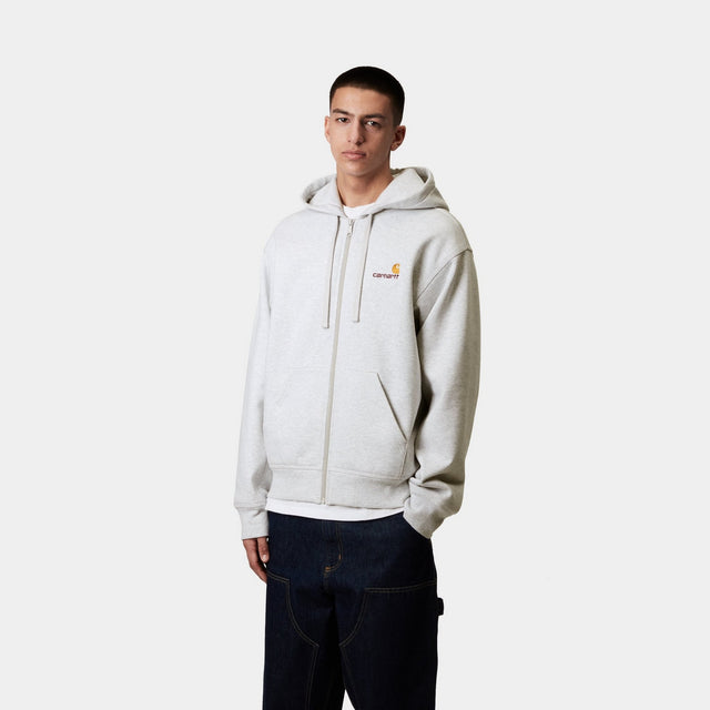 Carhartt Work In Progress Carhartt WIP Hooded American Script Jacket | Ash Heather
