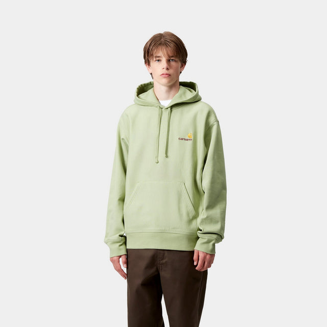 Carhartt Work In Progress Carhartt WIP Hooded American Script Sweatshirt | Pale Olive