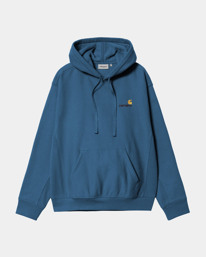 carhartt work in progress Carhartt WIP Hooded American Script Sweatshirt | Sodalite