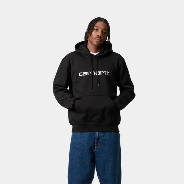 Carhartt Work In Progress Carhartt WIP Hooded Carhartt Sweatshirt | Black / White