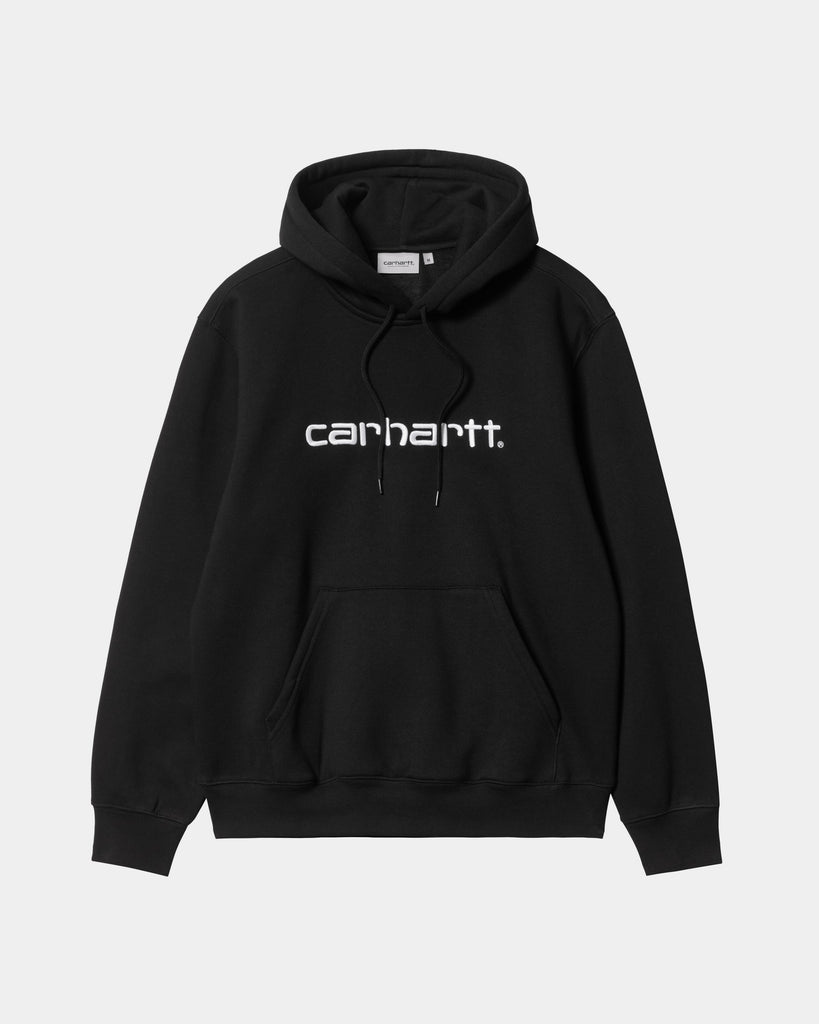 carhartt work in progress Carhartt WIP Hooded Carhartt Sweatshirt | Black / White