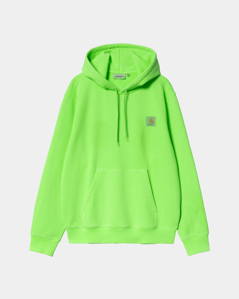 carhartt work in progress Carhartt WIP Hooded Industry Sweatshirt | Lumo Green (garment dyed)