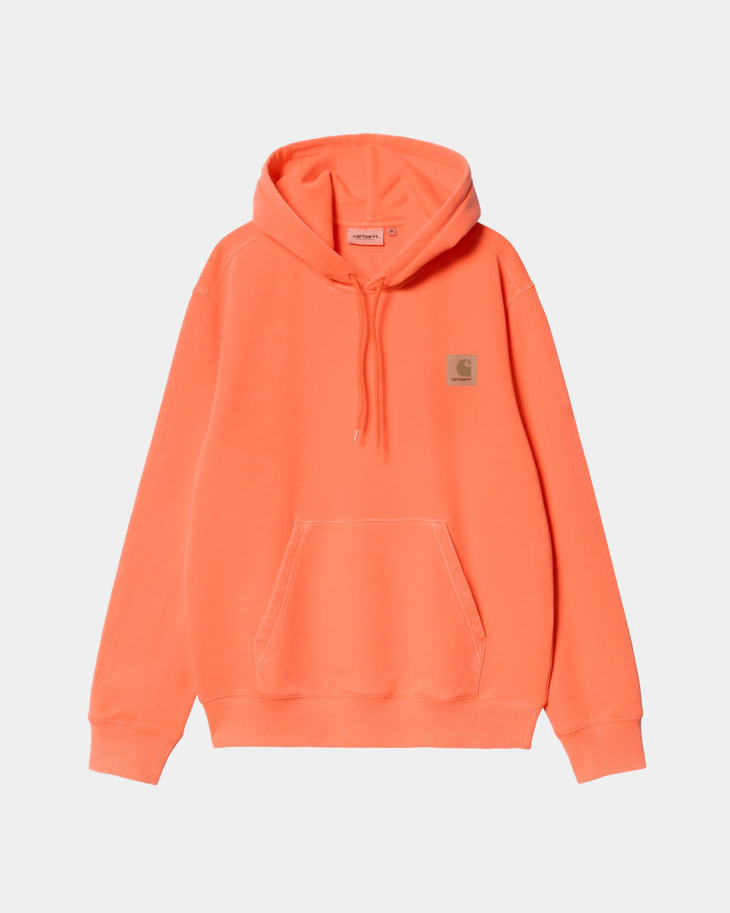 carhartt work in progress Carhartt WIP Hooded Industry Sweatshirt | Lumo Orange (garment dyed)