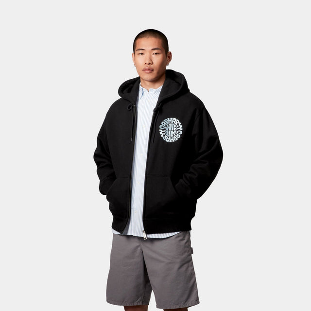 Carhartt Work In Progress Carhartt WIP Hooded Jazzy Sweat Jacket | Black / Air Sky