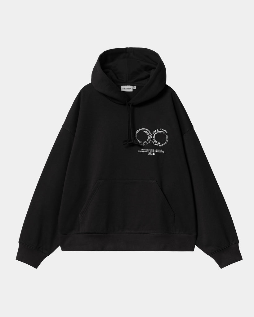 carhartt work in progress Carhartt WIP Hooded Rotation Sweatshirt | Black / White