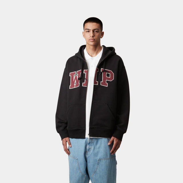 Carhartt Work In Progress Carhartt WIP Hooded WIP Sweat Jacket | Black (stone Washed)