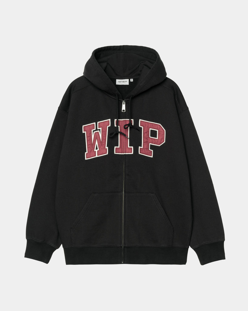 carhartt work in progress Carhartt WIP Hooded WIP Sweat Jacket | Black (stone washed)