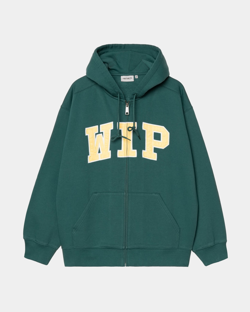 carhartt work in progress Carhartt WIP Hooded WIP Sweat Jacket | Rainforest (stone washed)