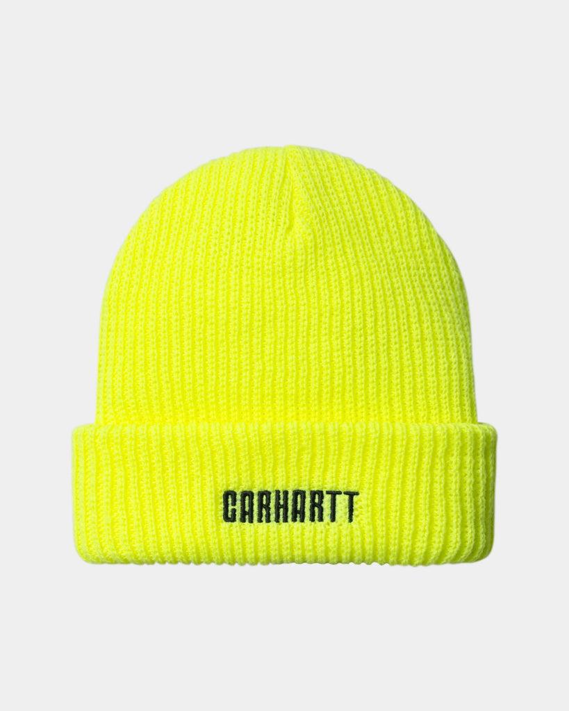 carhartt work in progress Carhartt WIP Industry Beanie | Lumo Yellow / Black