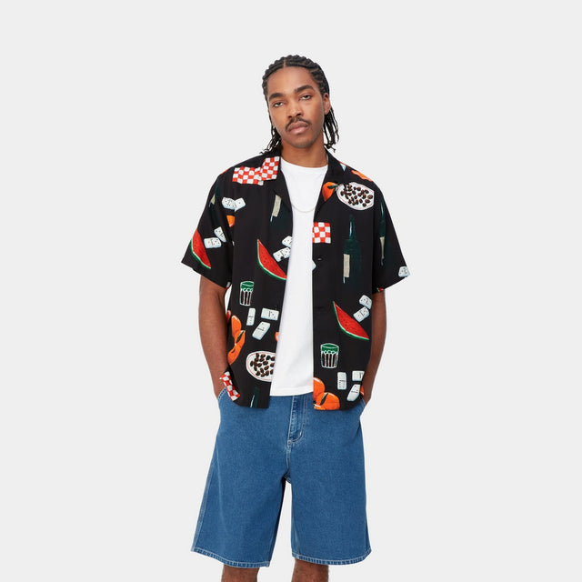 Carhartt Work In Progress Carhartt WIP Isis Maria Dinner Print Shirt | Black