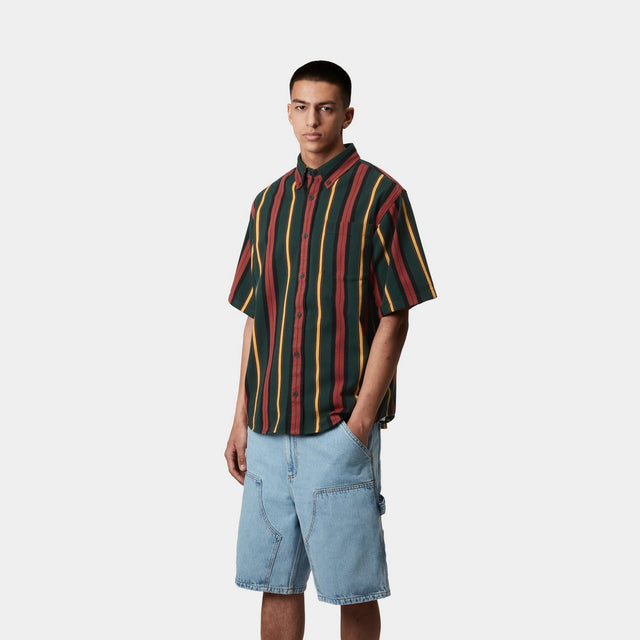 Carhartt Work In Progress Carhartt WIP Jarrell Stripe Shirt | Conifer / Black