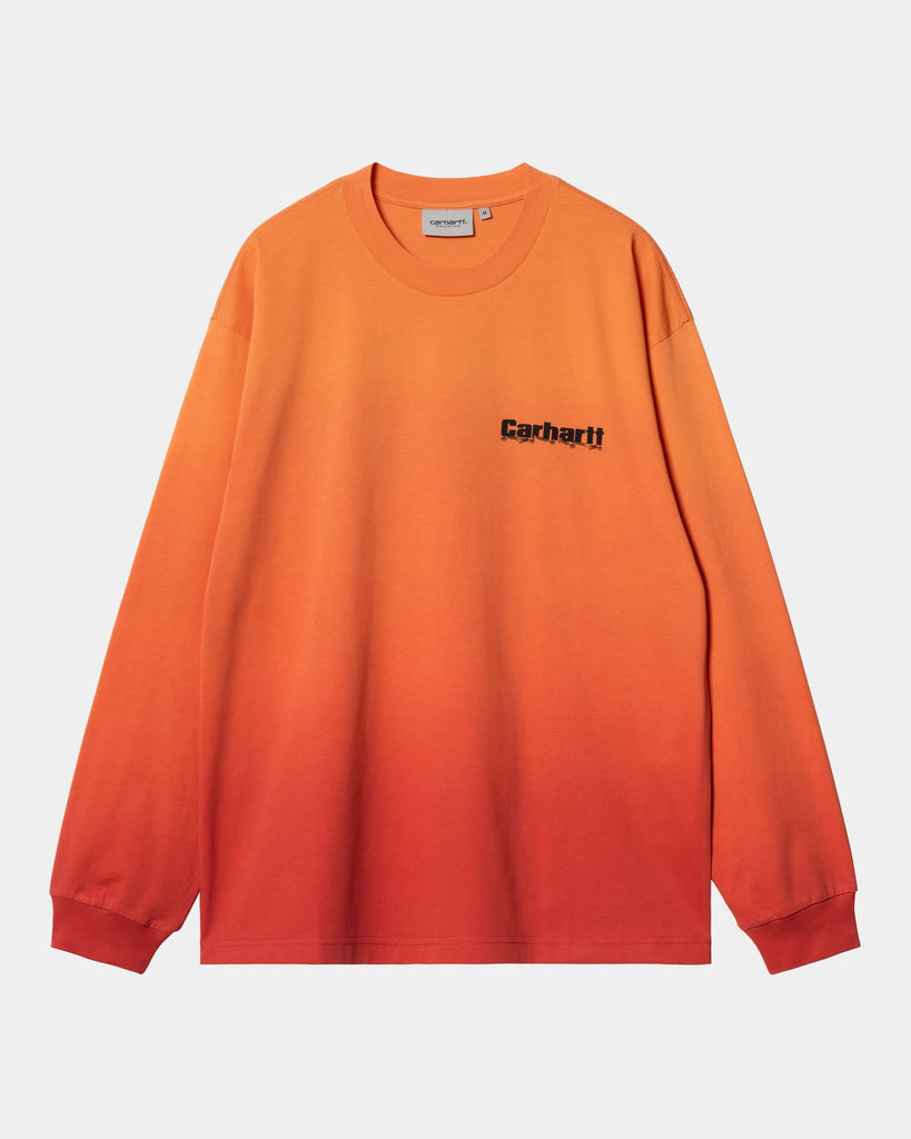 carhartt work in progress Carhartt WIP Light Work Long Sleeve T-Shirt | Pumpkin / Cherry