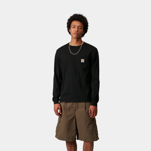 Carhartt Work In Progress Carhartt WIP Long Sleeve Pocket T-Shirt | Black