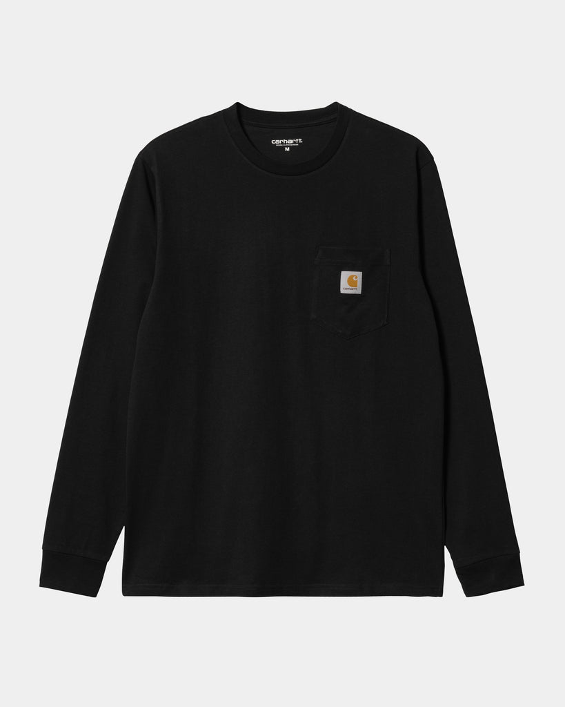 carhartt work in progress Carhartt WIP Long Sleeve Pocket T-Shirt | Black