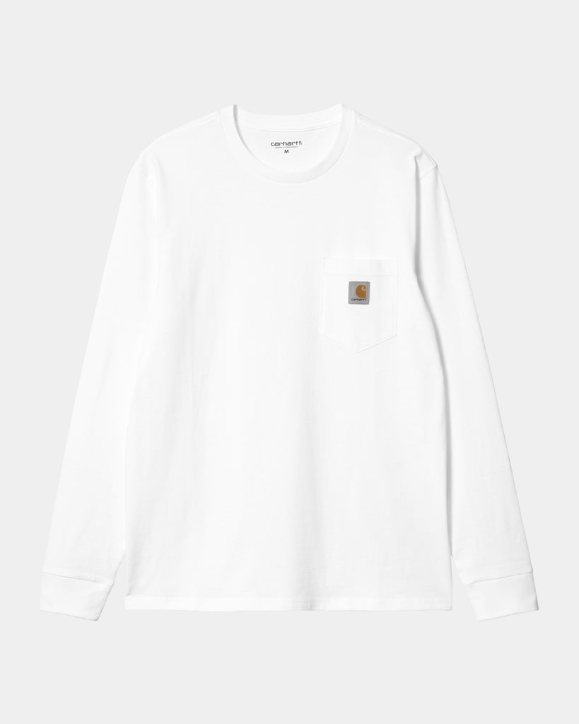 carhartt work in progress Carhartt WIP Long Sleeve Pocket T-Shirt | White