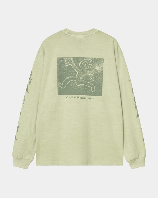 Carhartt Work In Progress Carhartt WIP Long Sleeve Terrestrial T-Shirt | Pale Olive / Dollar Green