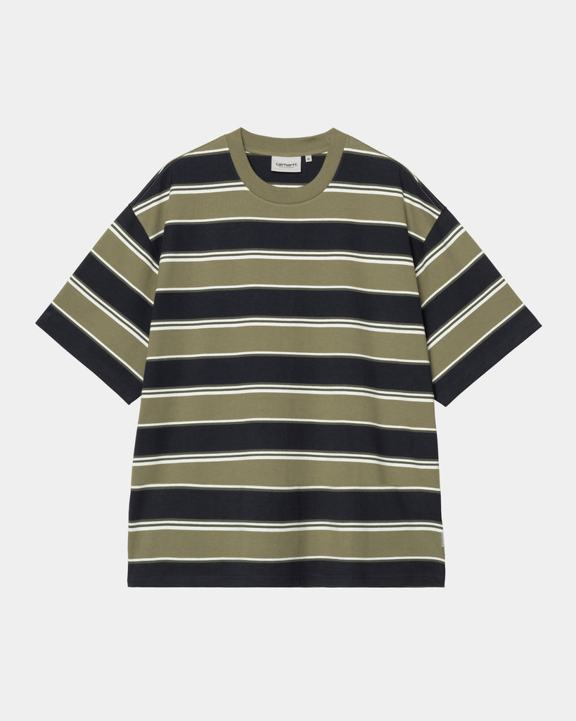 carhartt work in progress Carhartt WIP Malone Stripe T-Shirt | Brass