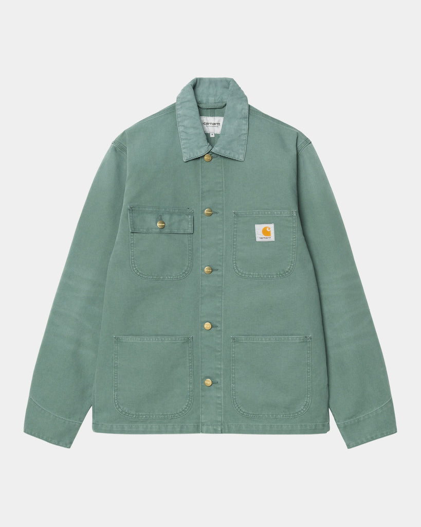 carhartt work in progress Carhartt WIP Michigan Coat (Spring) - Stone Canvas | Silver Pine / Silver Pine