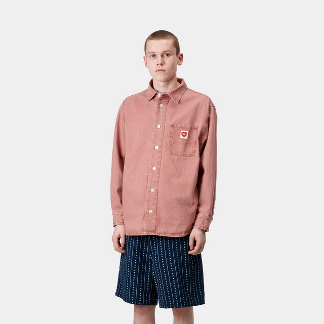 Carhartt Work In Progress Carhartt WIP Nash Shirt | Sulfur Red (enzyme Bleach Washed)