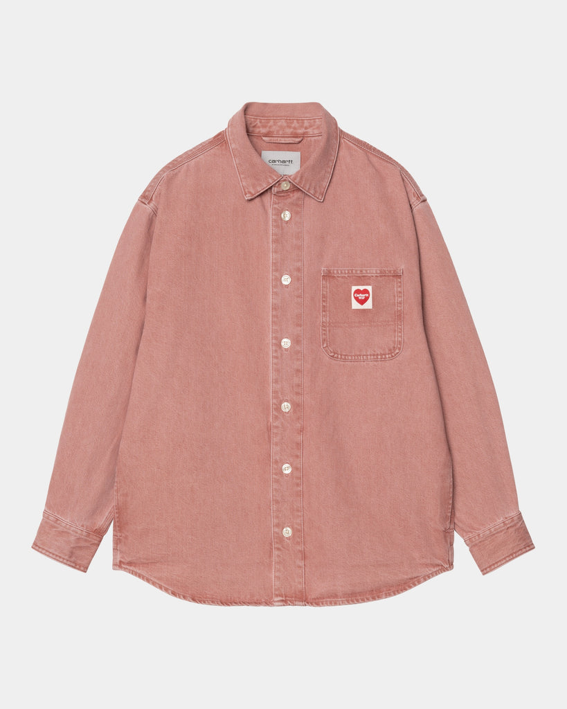 carhartt work in progress Carhartt WIP Nash Shirt | Sulfur Red (enzyme bleach washed)