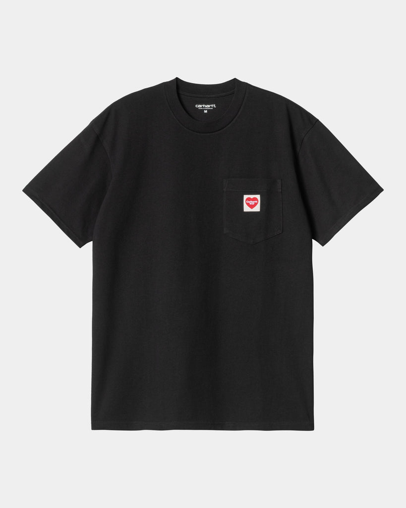 carhartt work in progress Carhartt WIP Pocket Heart T-Shirt | Black / Red