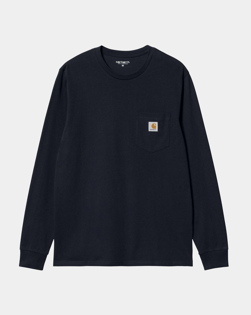 carhartt work in progress Carhartt WIP Pocket Long Sleeve T-Shirt | Dark Navy