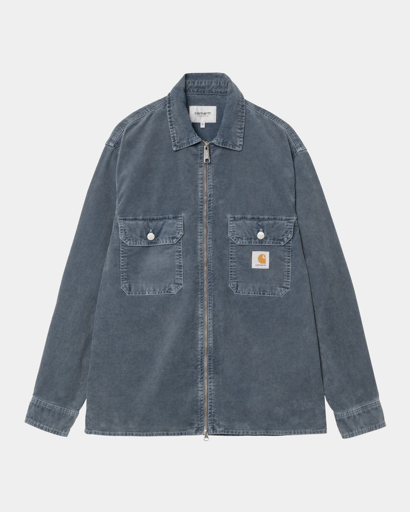 carhartt work in progress Carhartt WIP Reynold Shirt Jacket | Dusky Blue (dusky washed)