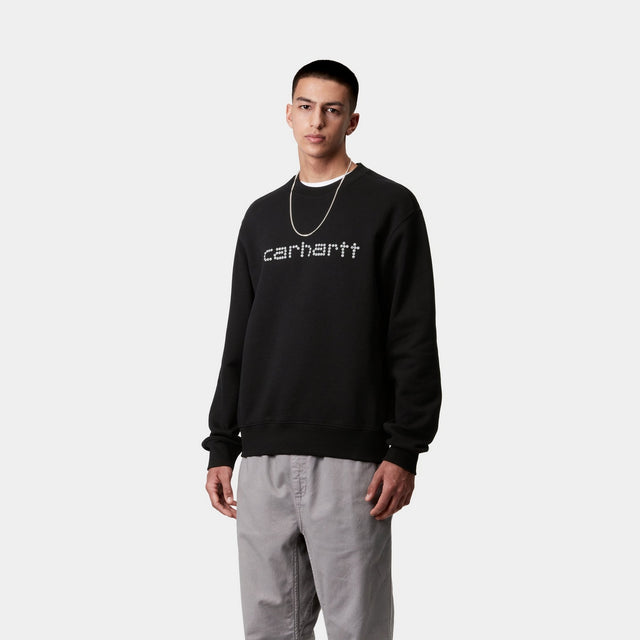 Carhartt Work In Progress Carhartt WIP Rivet Script Sweatshirt | Black