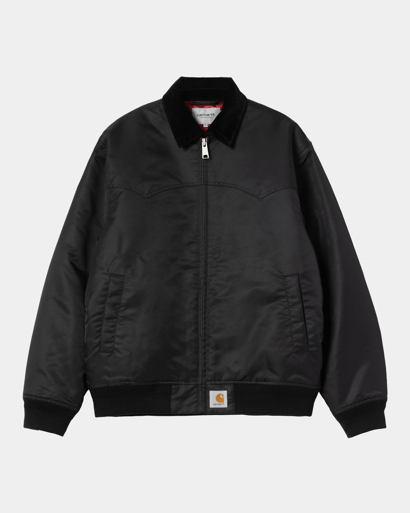 carhartt work in progress Carhartt WIP Santa Fe Alumni Jacket | Black / Scarlet