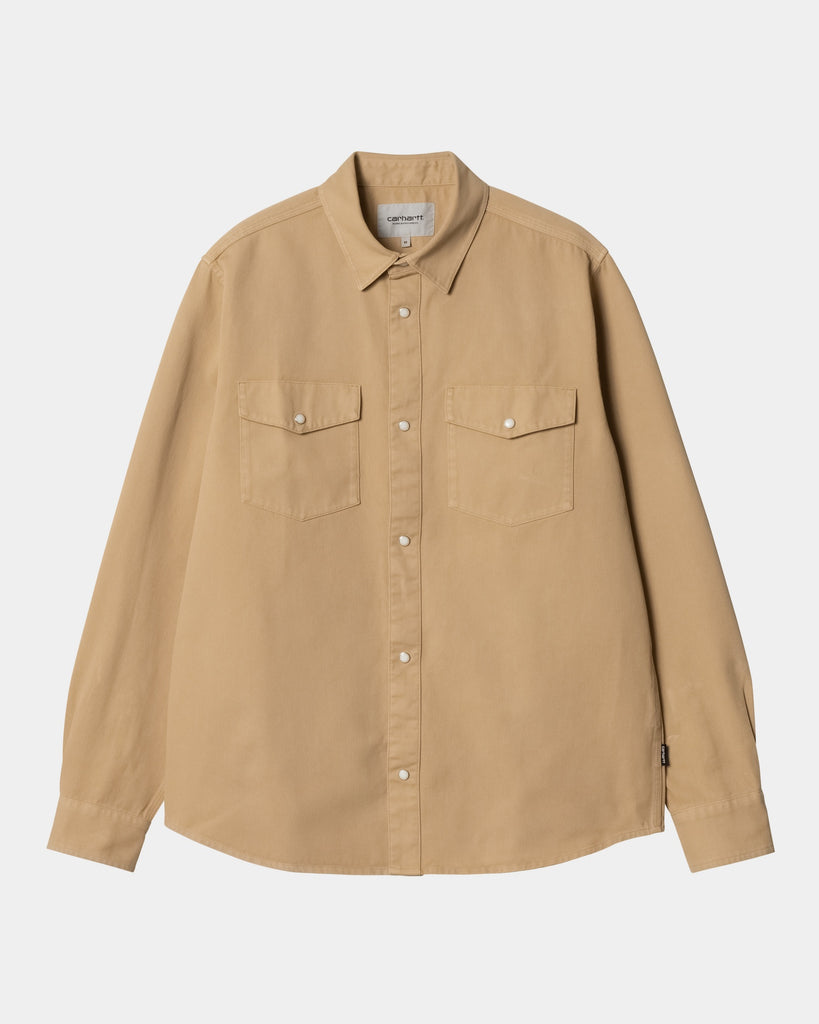 carhartt work in progress Carhartt WIP Santa Fe Shirt | Dusty Hamilton Brown (garment dyed)