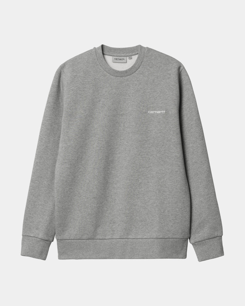 carhartt work in progress Carhartt WIP Script Embroidery Sweatshirt | Grey Heather / White