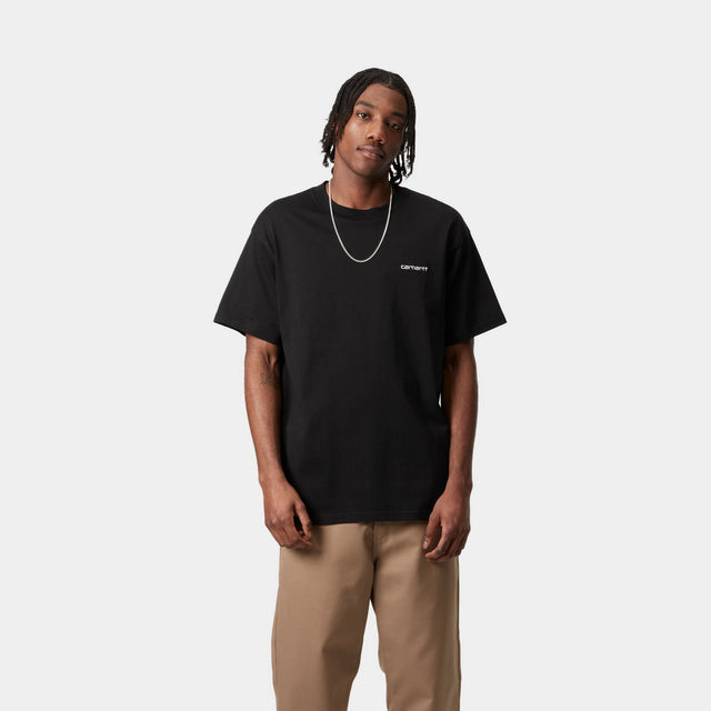 Carhartt Work In Progress Carhartt WIP Script Embroidery T-Shirt | Black