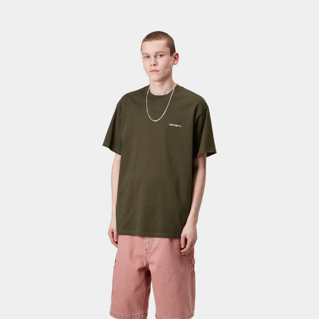 Carhartt Work In Progress Carhartt WIP Script Embroidery T-Shirt | Turtle / Air Pink