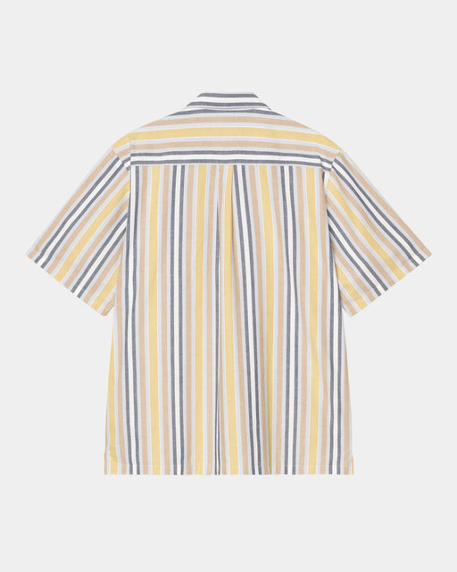 Carhartt Work In Progress Carhartt WIP Short Sleeve Folsey Stripe Shirt | Suncrest / White