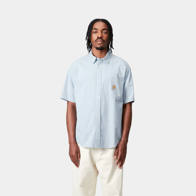 Carhartt Work In Progress Carhartt WIP Short Sleeve Toland Shirt | Blue Fog